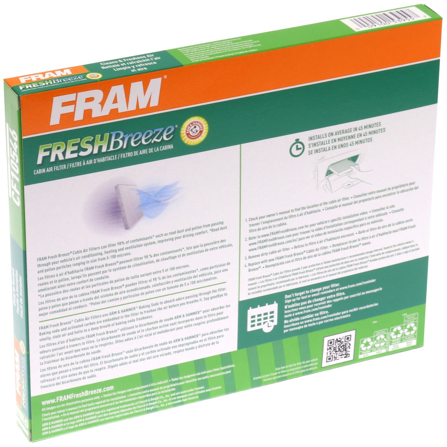 Filtro de aire de cabina Fram CF10546