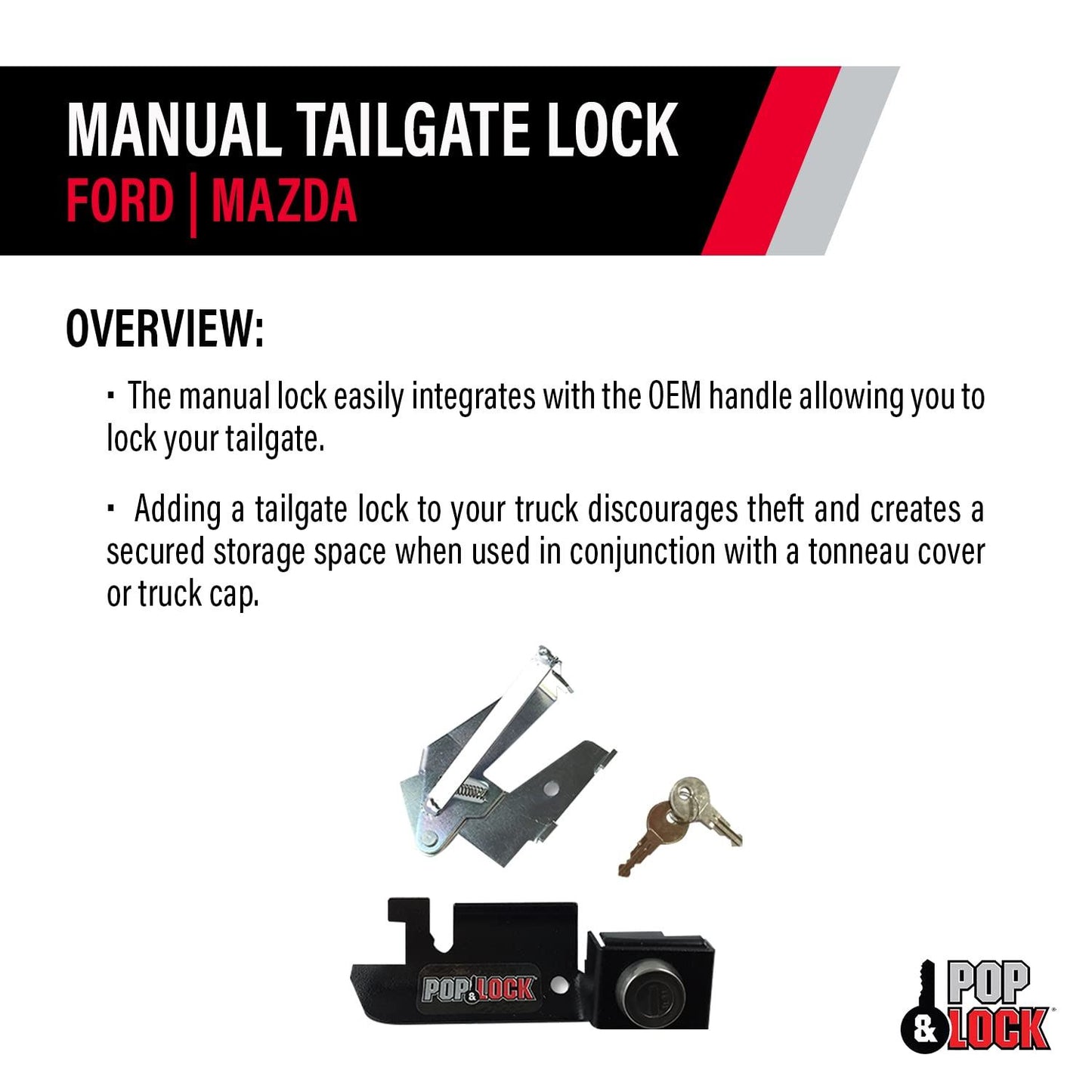 POP &amp; LOCK PL2300 Cerradura para portón trasero