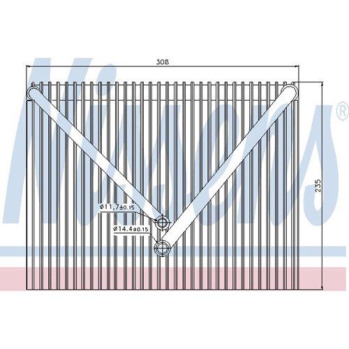 Nissens North America 92257 A/C Evaporator Core