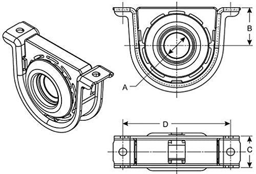 DANA Spicer 210084-2X Drive Shaft Center Support Bearing
