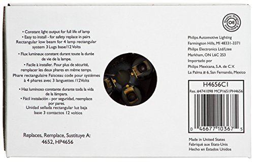 Philips H4656C1 Headlight Bulb