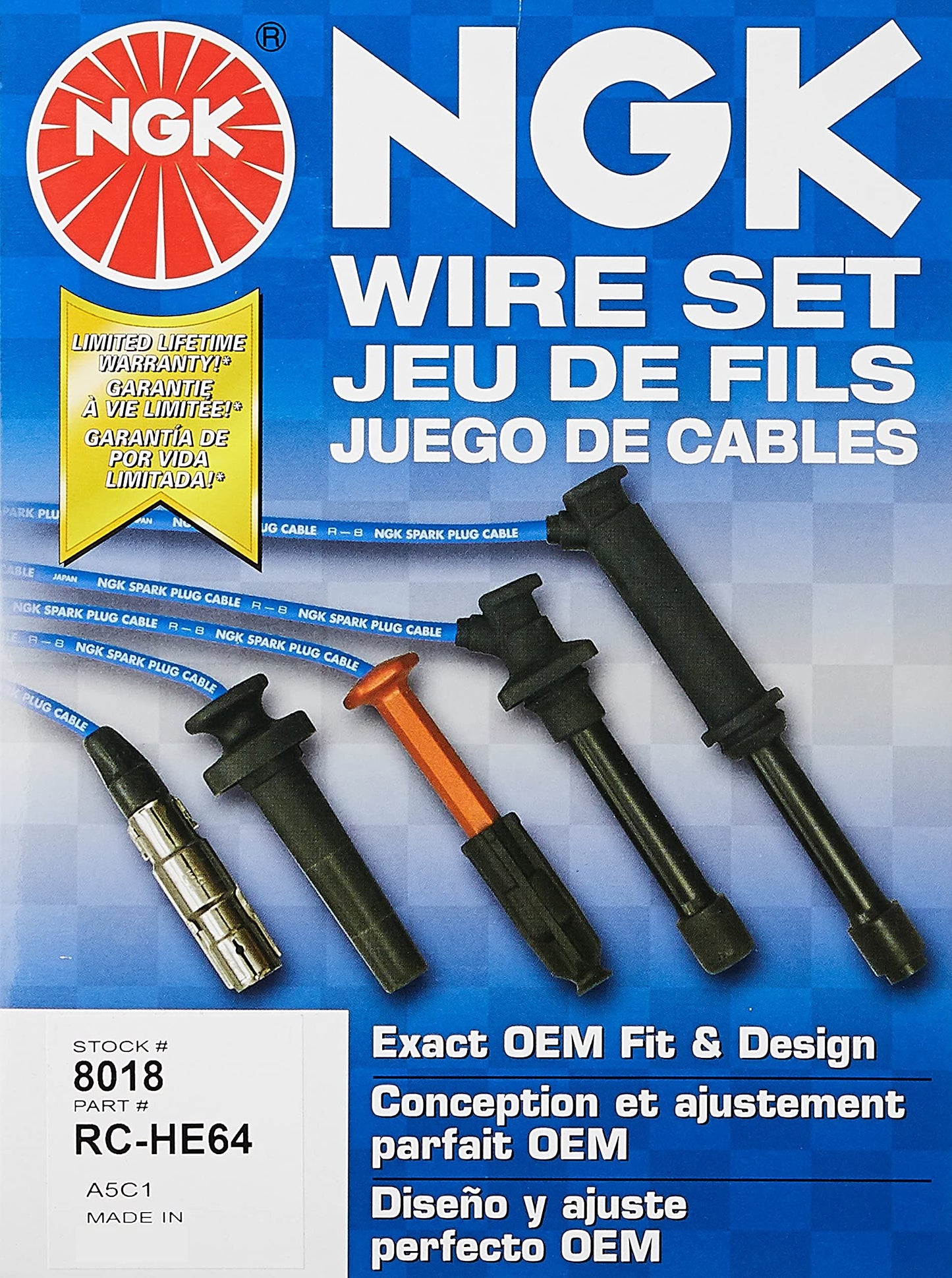Juego de cables para bujías NGK Canada 8018