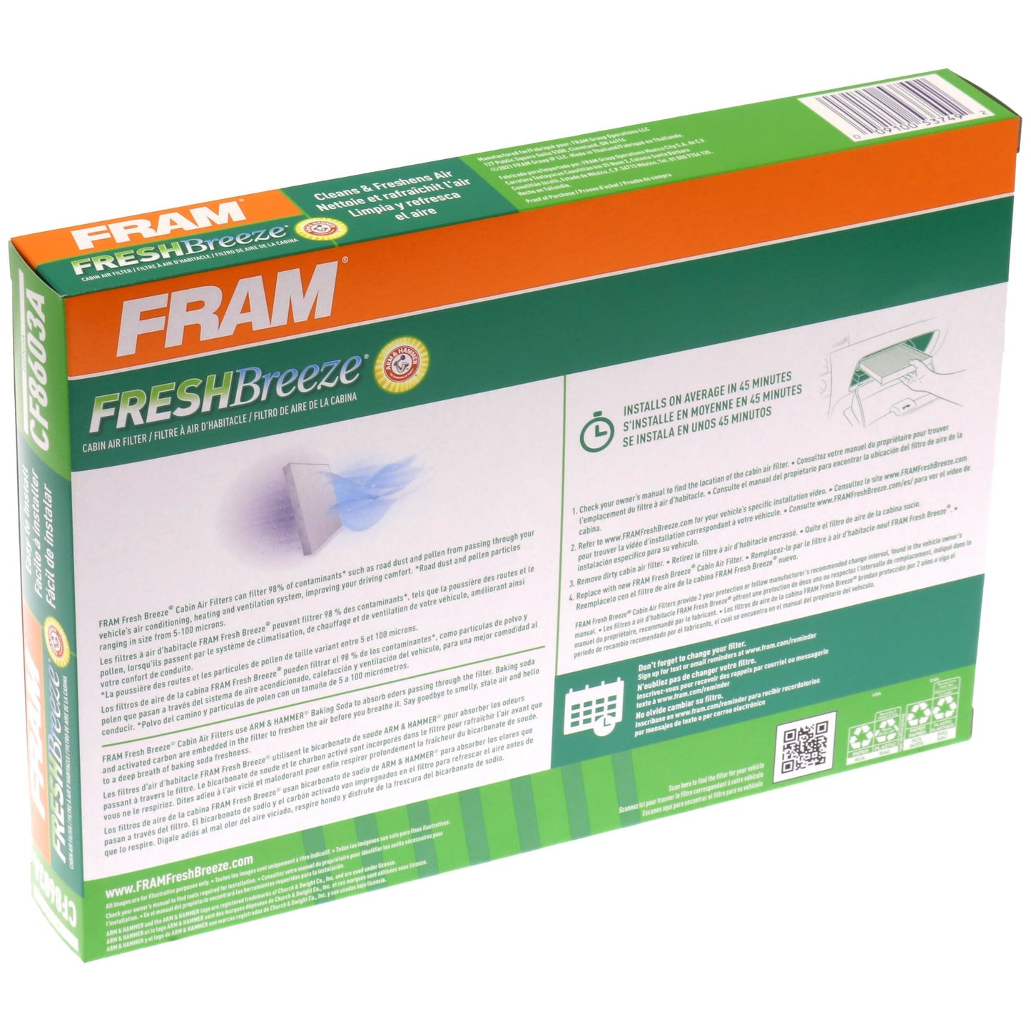 Filtre à air d'habitacle Fram CF8603A