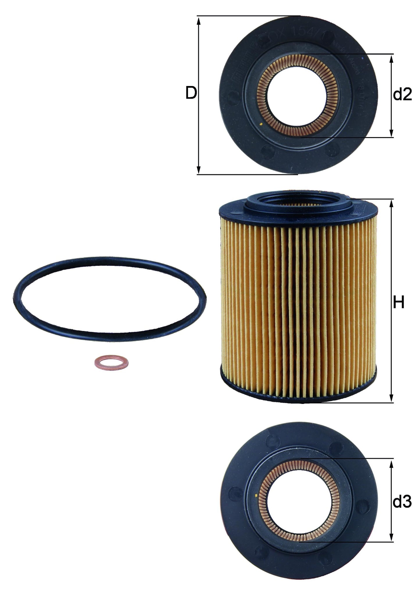 Mahle OX 154/1D Engine Oil Filter
