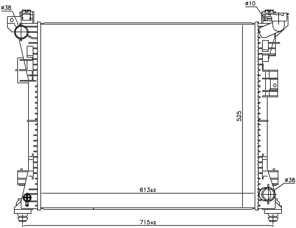 Nissens Amérique du Nord 61034 Radiateur