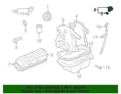 ACDelco GM Original Equipment FC208 Tapón de llenado de aceite de motor