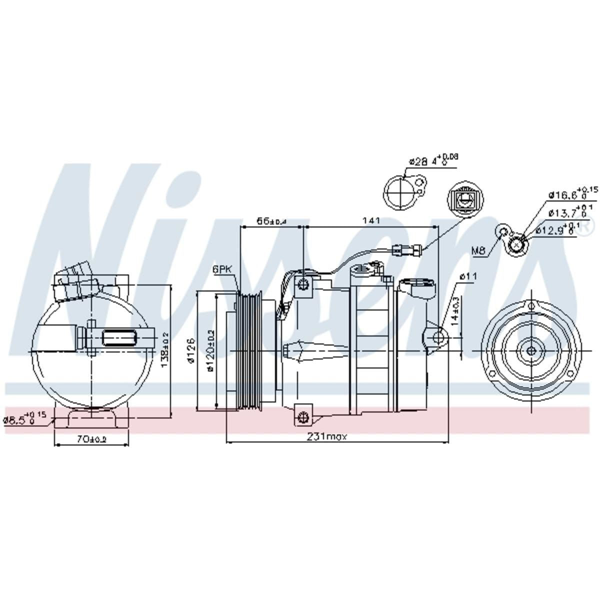 Nissens North America 89054 A/C Compressor