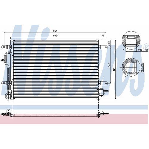 Nissens North America 94583 A/C Condenser