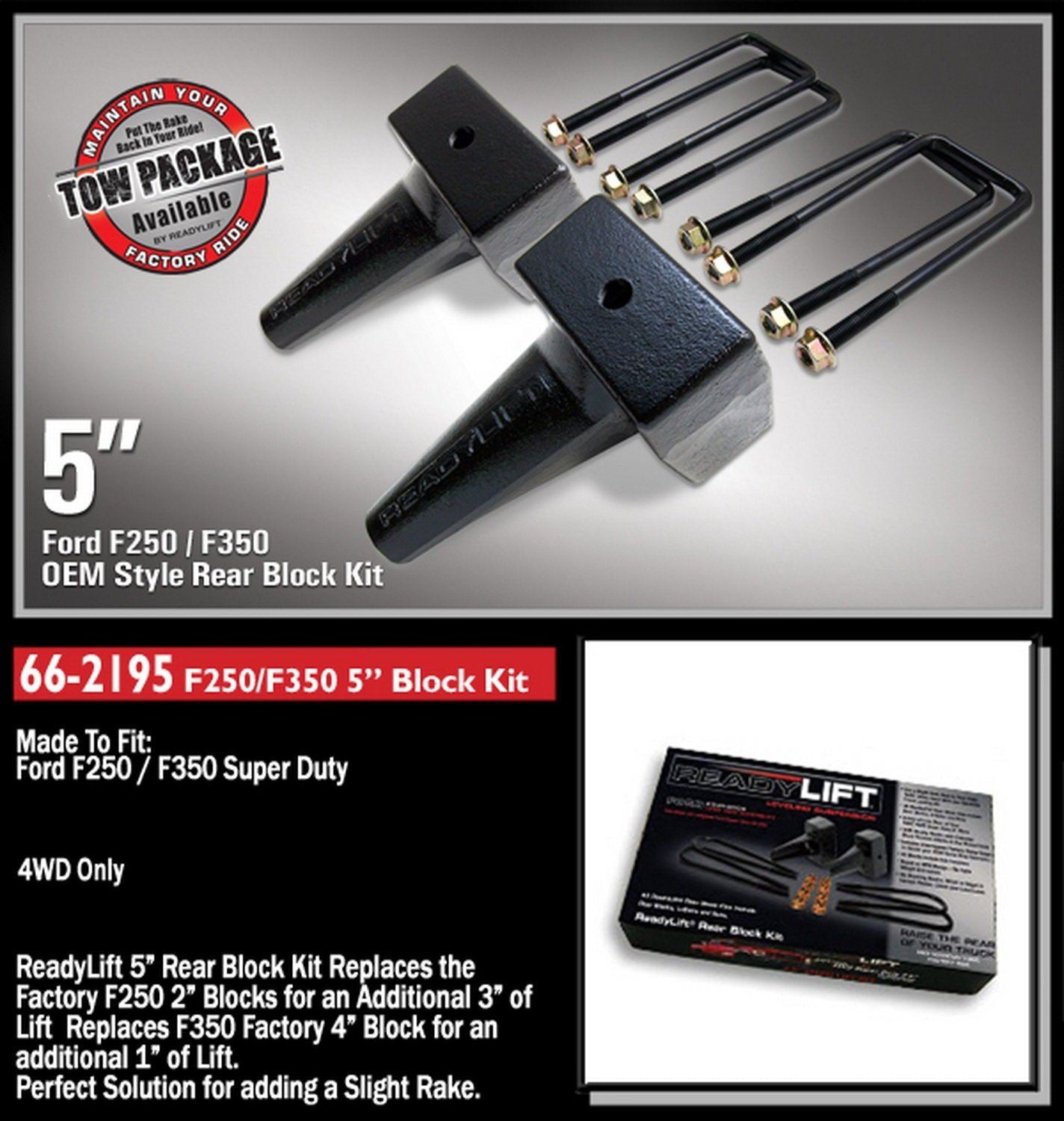 Ready Lift 66-2195 Kit de pernos en U para eje de ballesta
