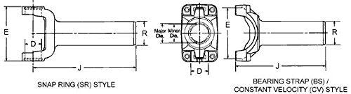 DANA Spicer 2-3-6081X Drive Shaft Transmission Slip Yoke