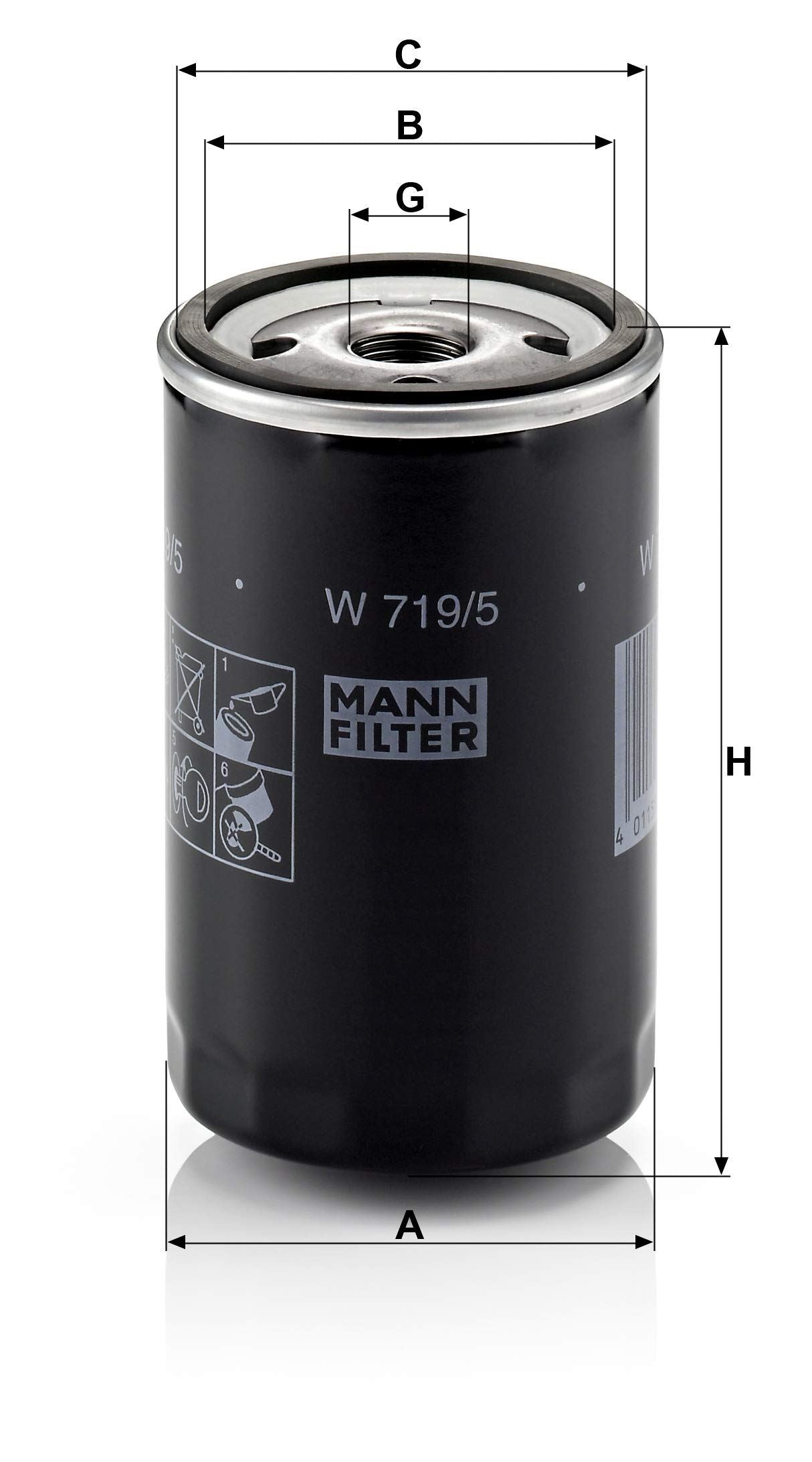 MANN-FILTER W 719/5 Engine Oil Filter