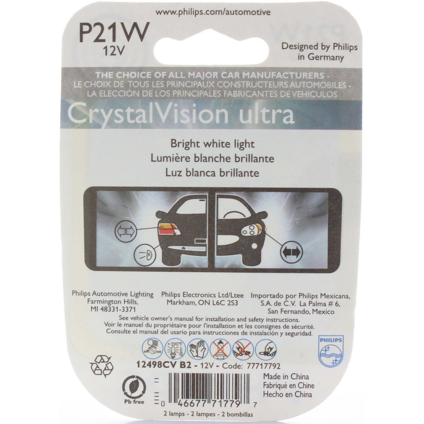 Philips P21WCVB2 Back Up Light Bulb