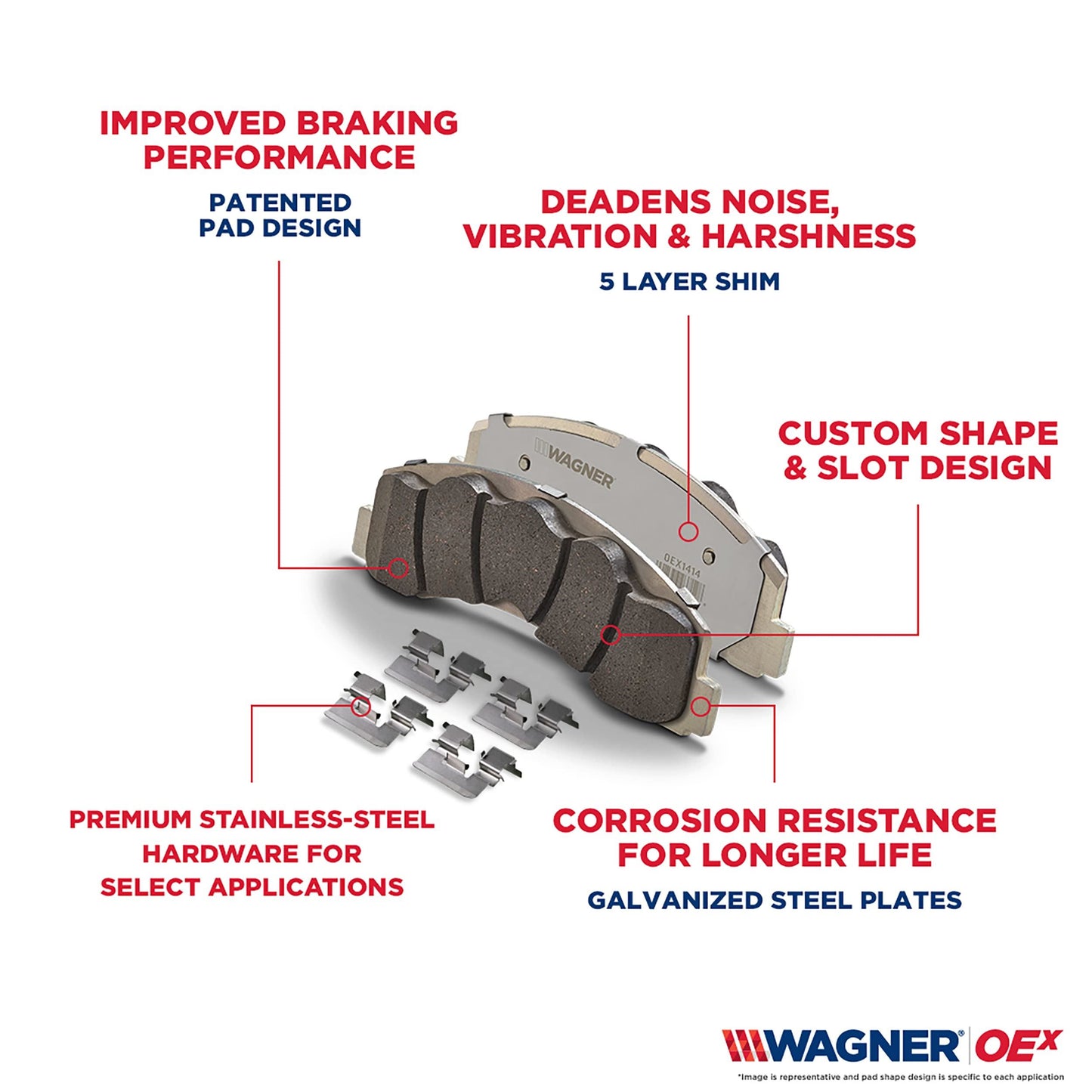 Wagner OEX1088 Disc Brake Pad Set