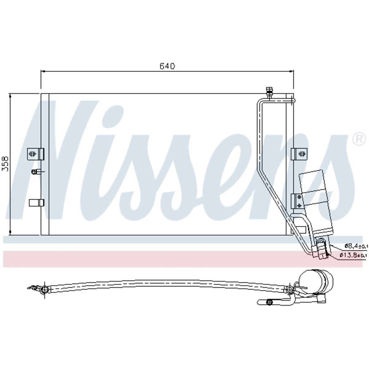Nissens North America 94862 A/C Condenser and Receiver Drier Assembly