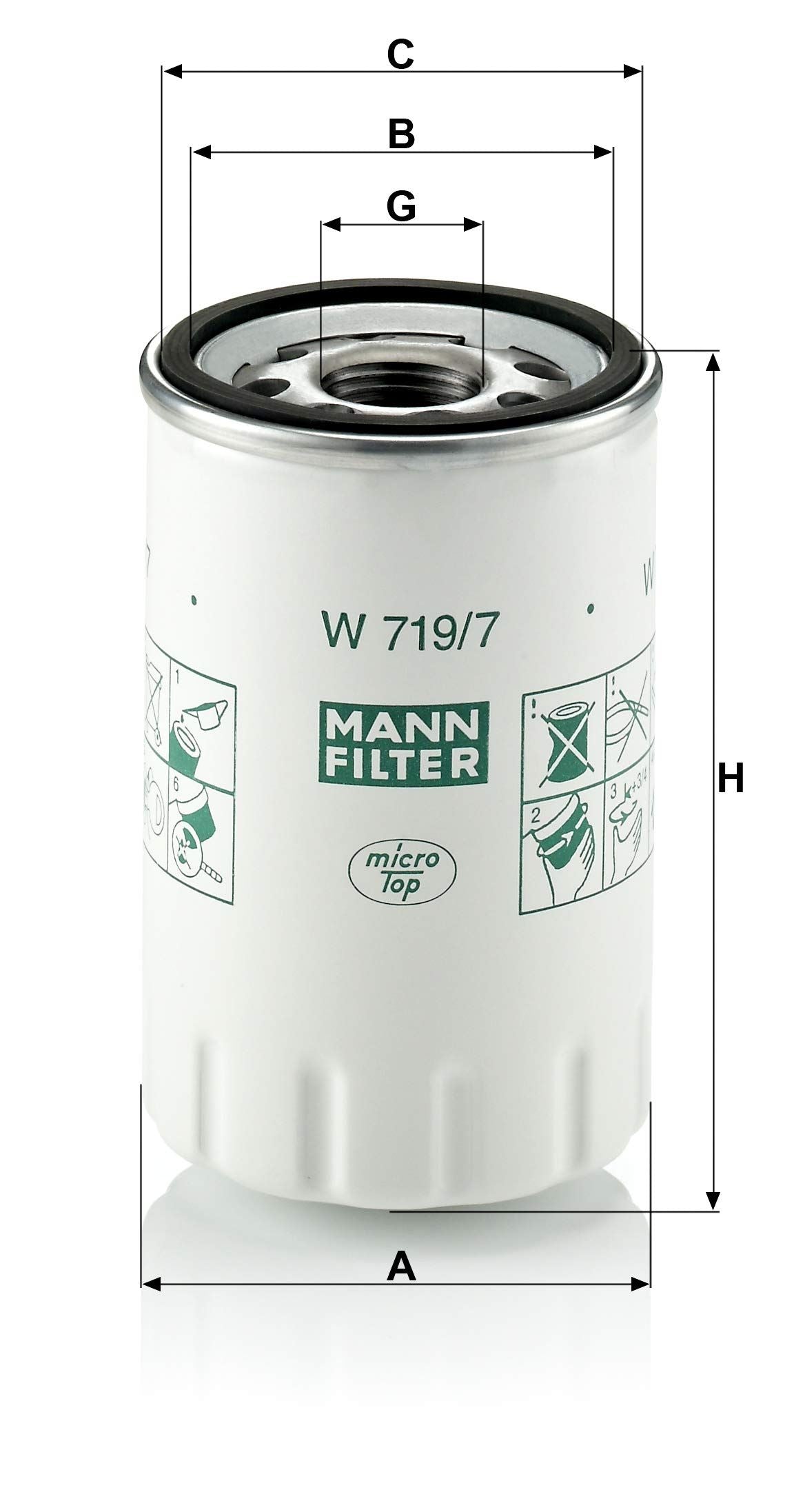 MANN-FILTER W 719/7 Engine Oil Filter