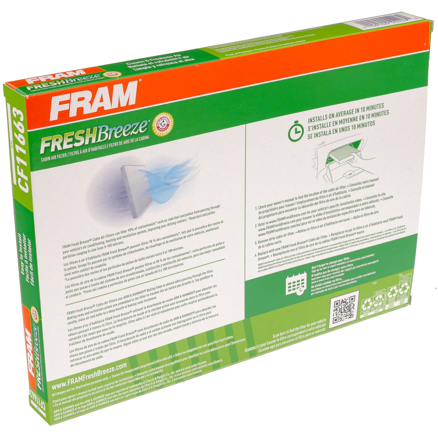 Filtro de aire de cabina Fram CF11663