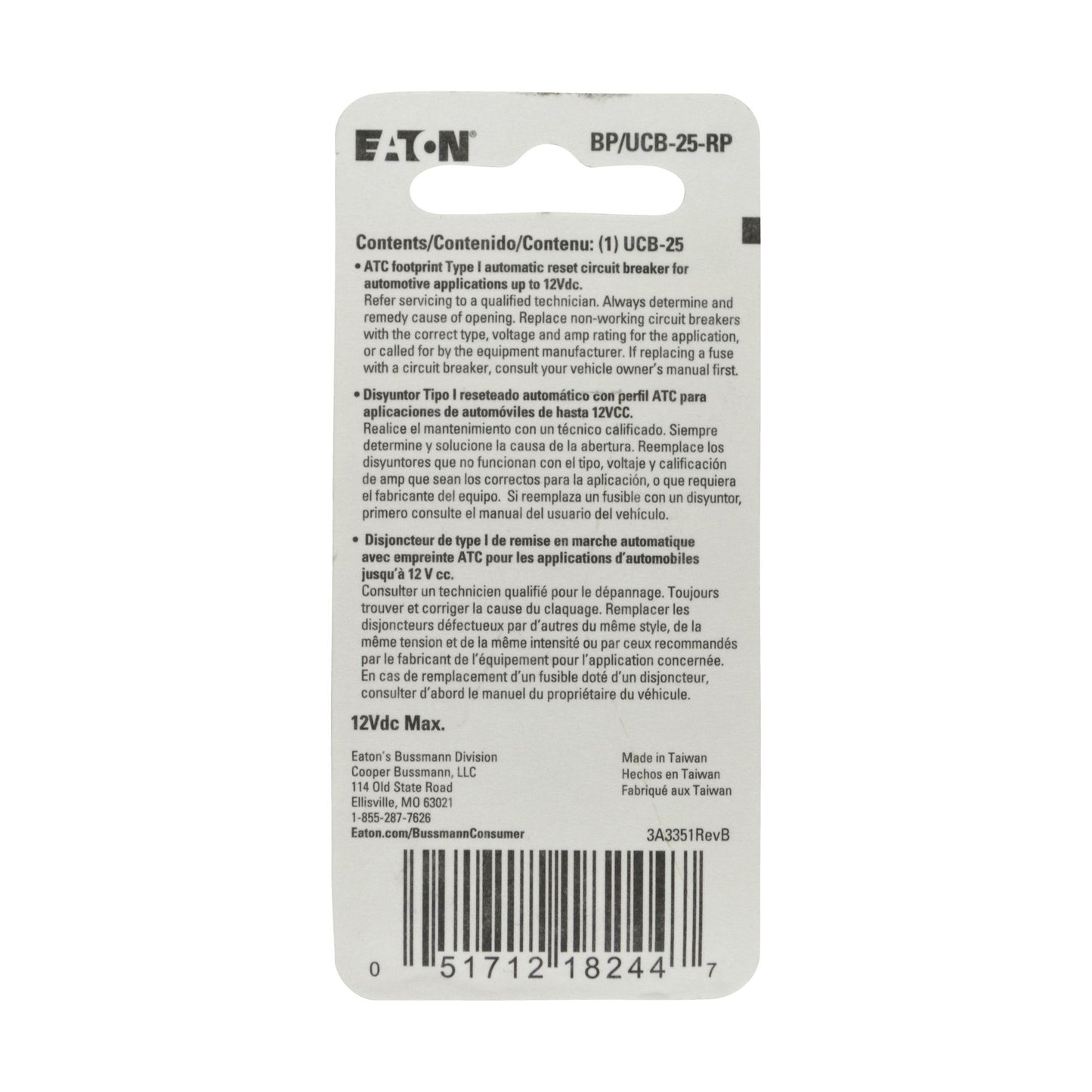 BUSSMANN BPUCB25RP