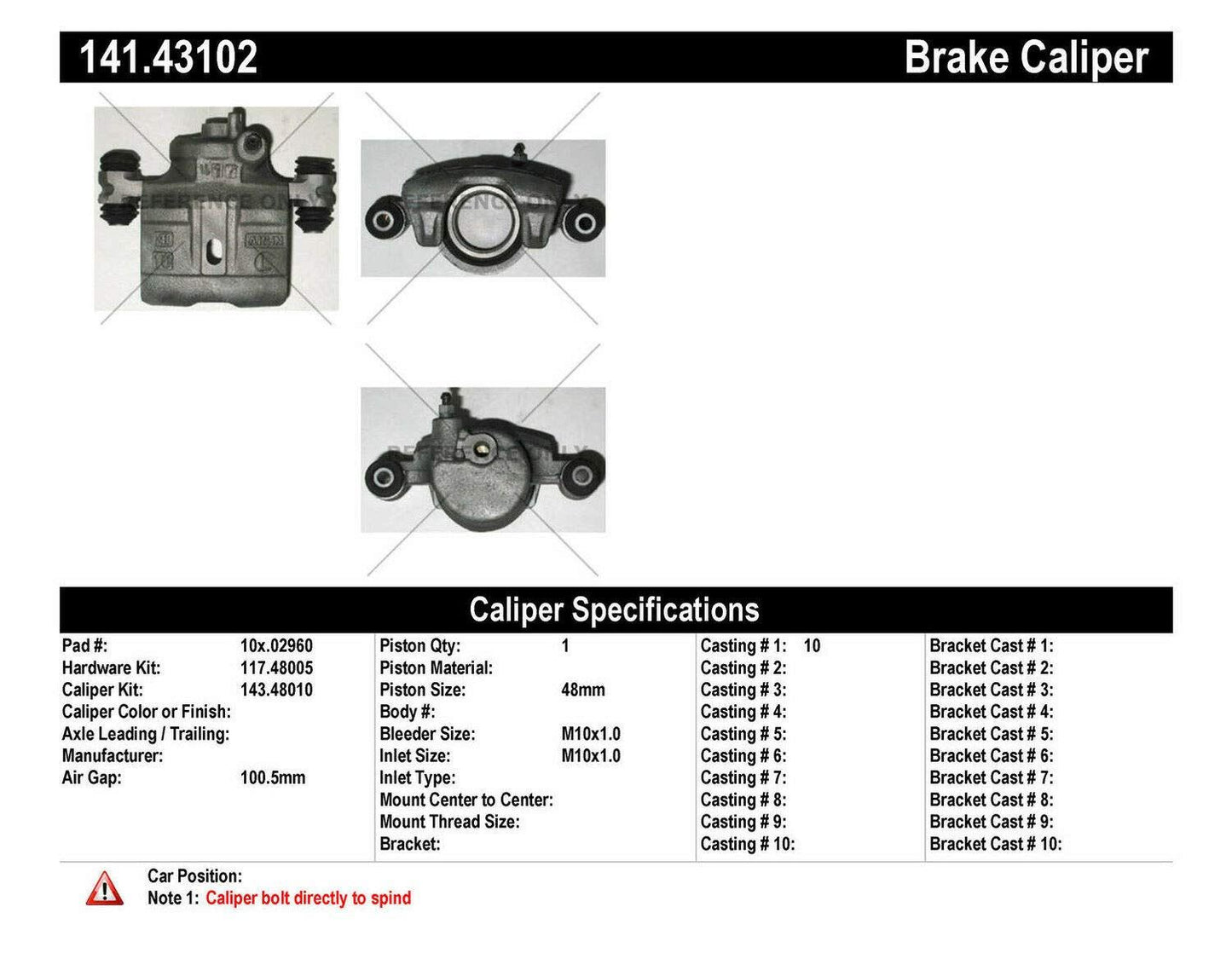 Centric Parts 14143102