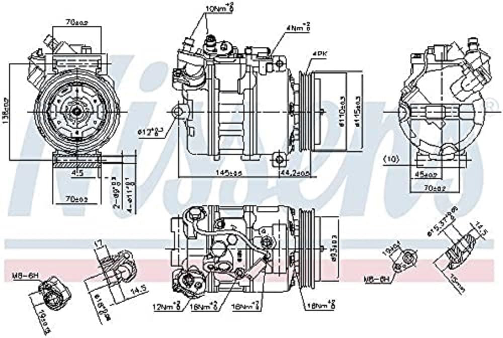 Compresor de aire acondicionado Nissens North America 89417