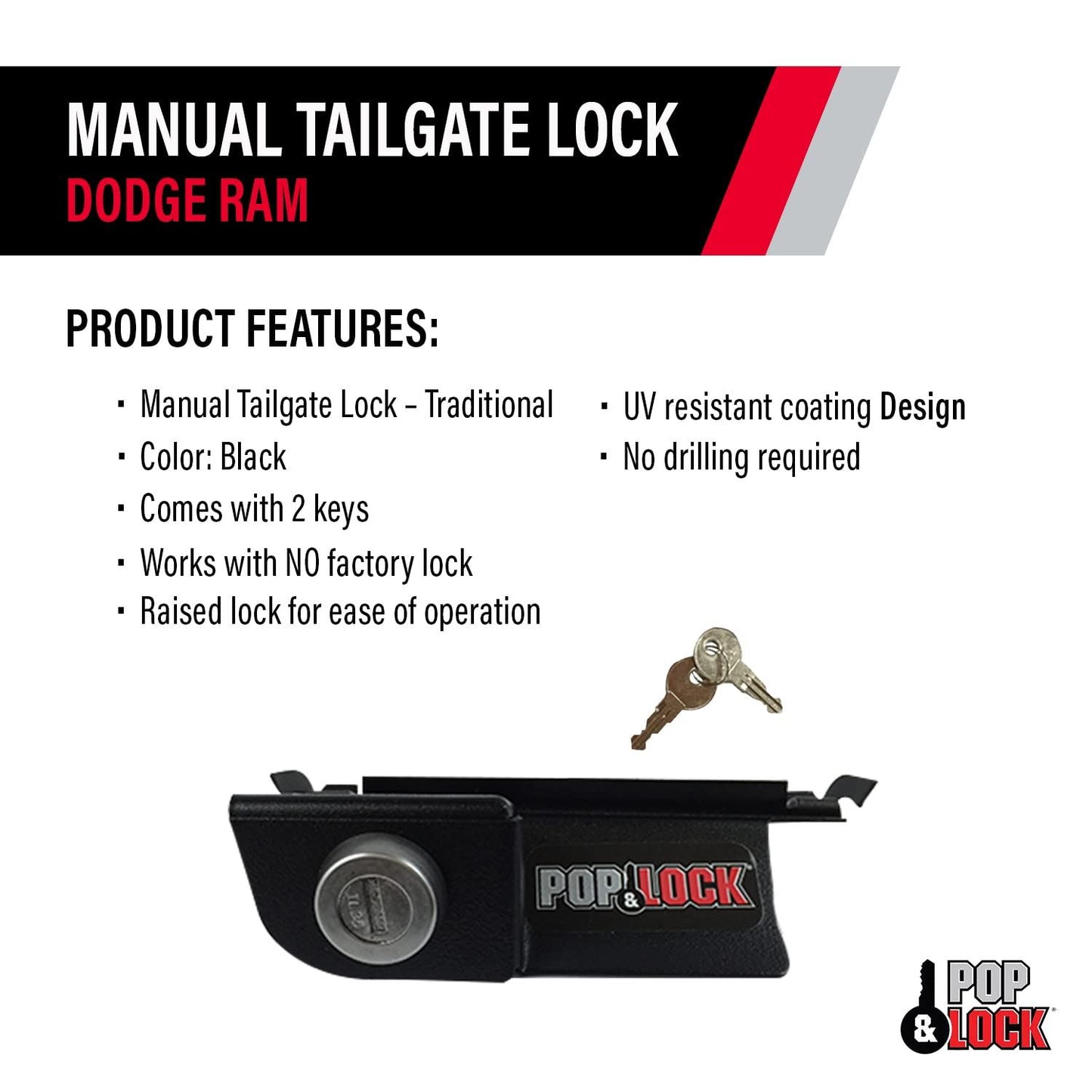 POP &amp; LOCK PL3400 Cerradura para portón trasero
