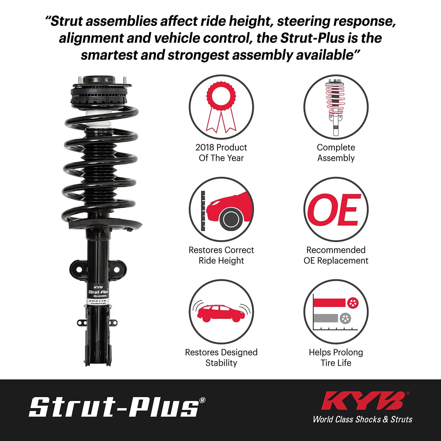 KYB SR4068 Suspension Strut and Coil Spring Assembly