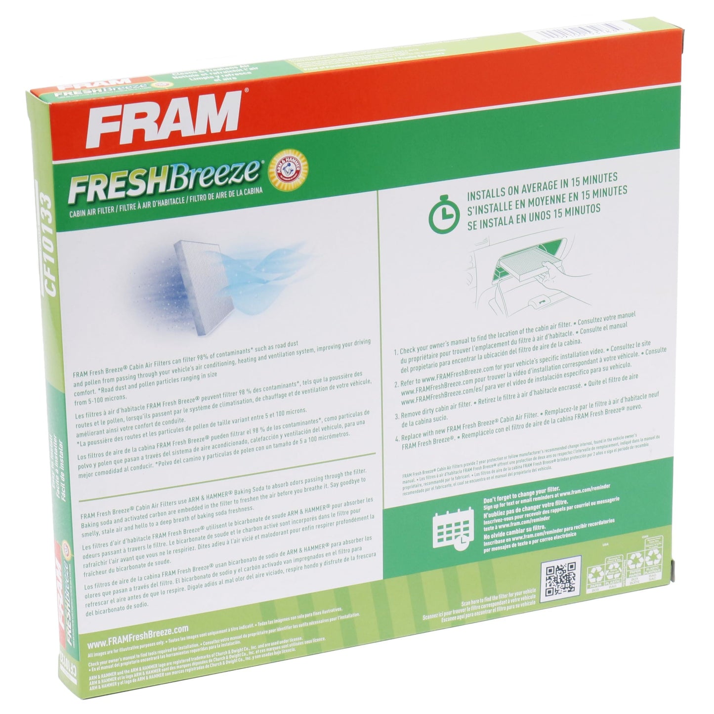 Fram CF10133 Cabin Air Filter