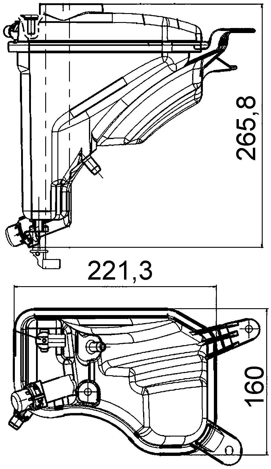 Mahle CRT 207 000S Engine Coolant Reservoir