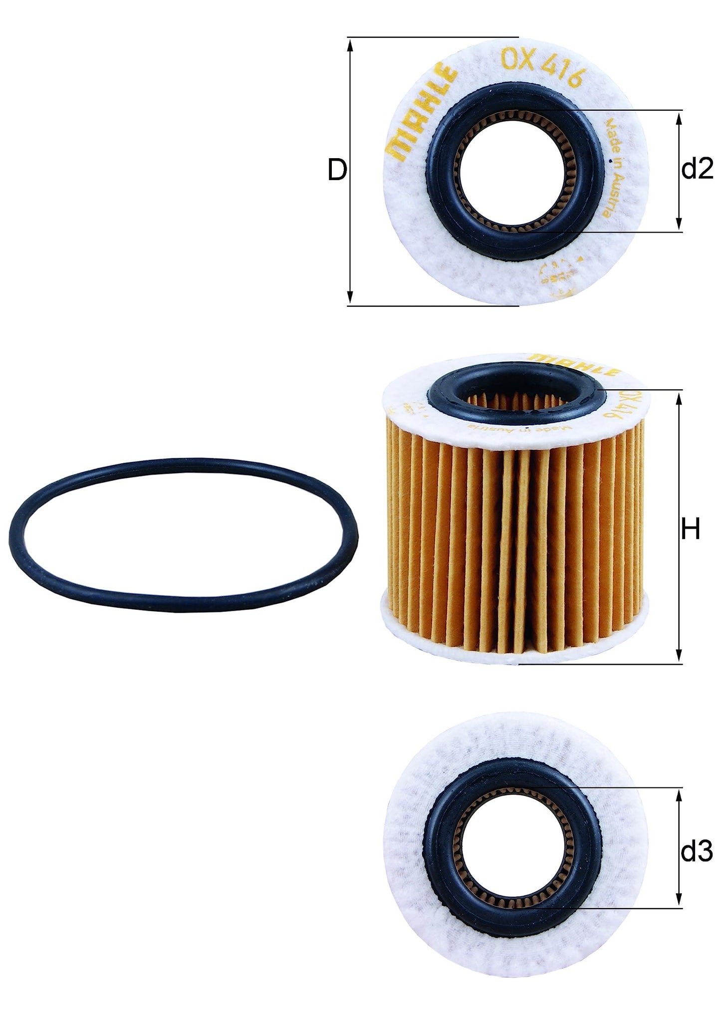 Mahle OX 416D1 Engine Oil Filter