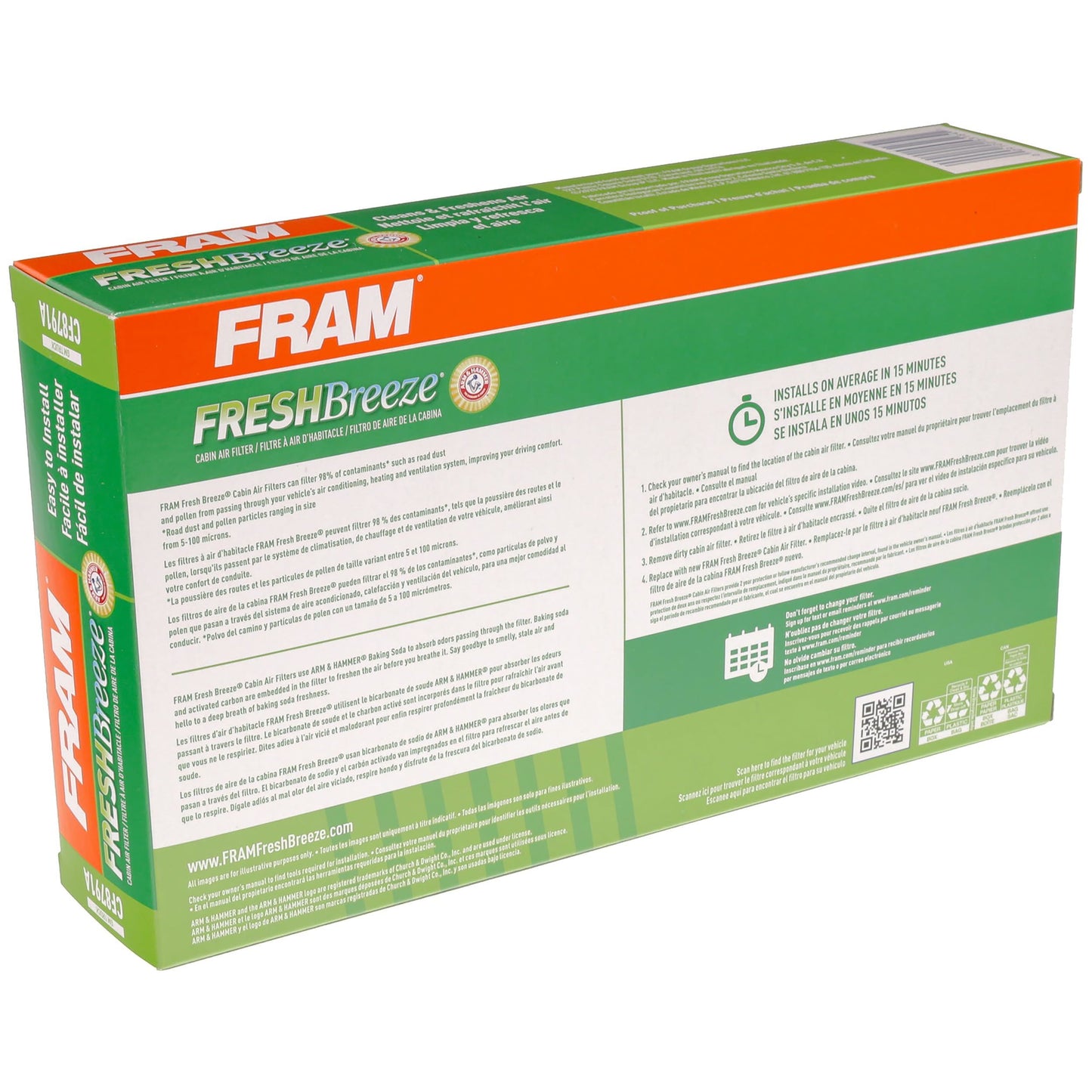 Filtro de aire de cabina Fram CF8791A