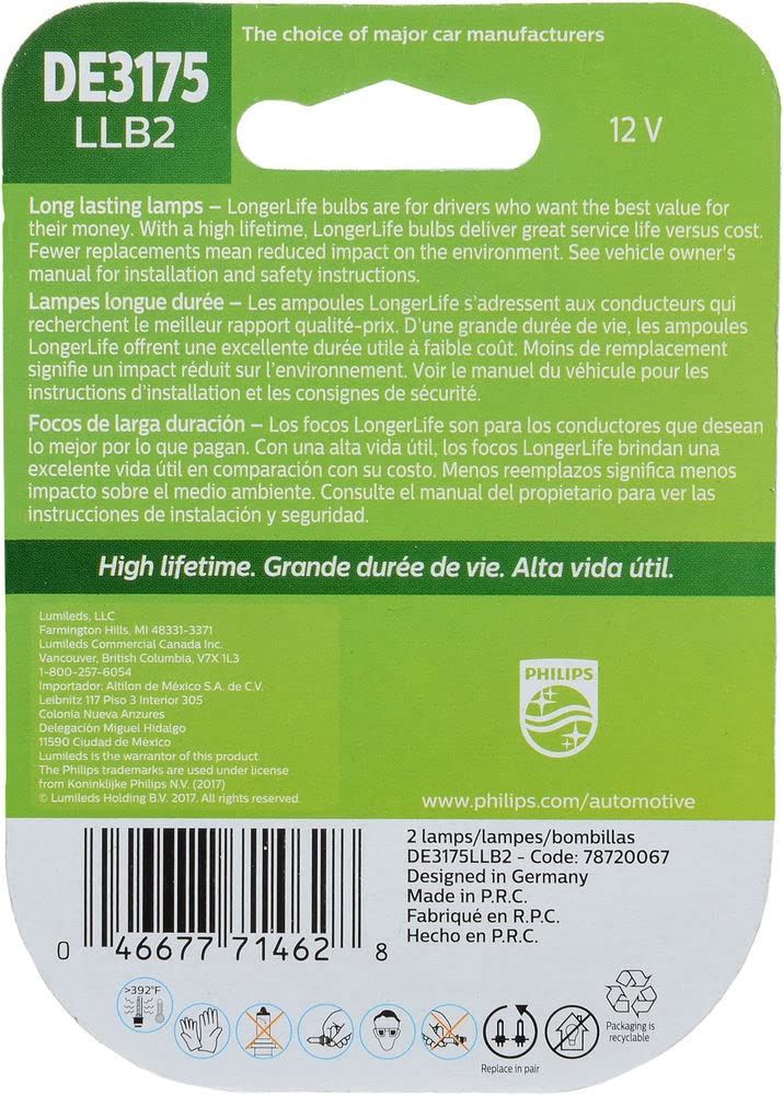 Philips DE3175LLB2 Dome Light Bulb