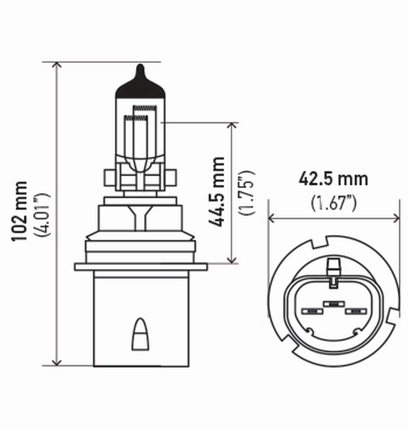 Bombilla para faros delanteros Hella 9004