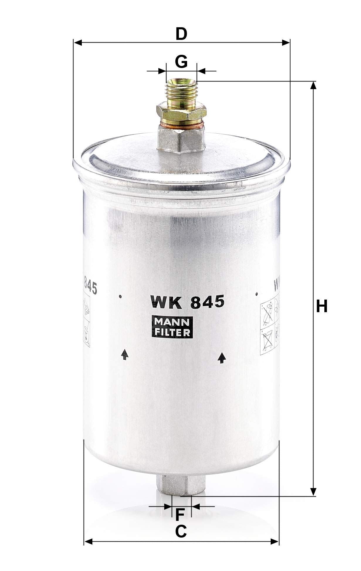 MANN-FILTER WK 845 Filtro de combustible
