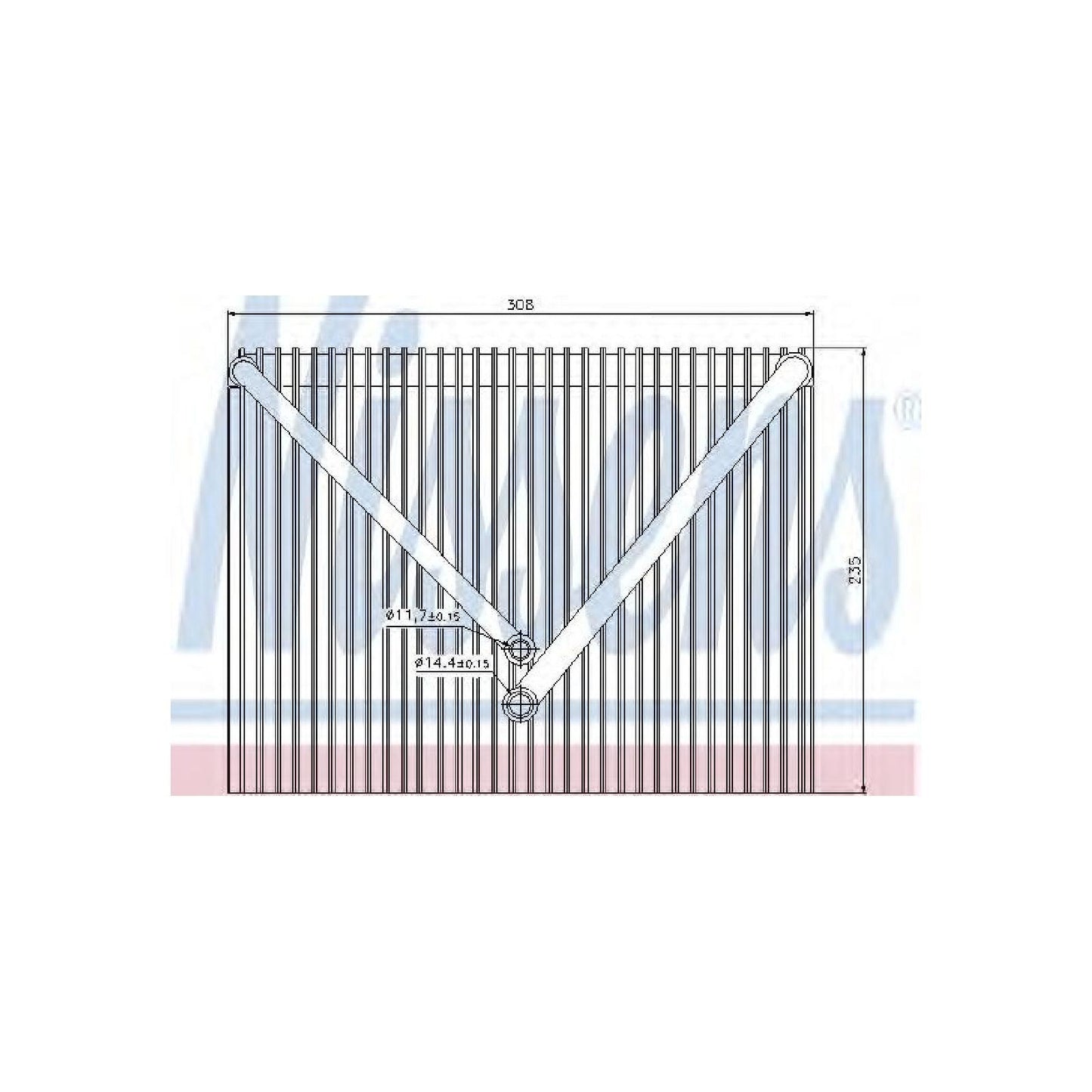 Nissens North America 92257 A/C Evaporator Core