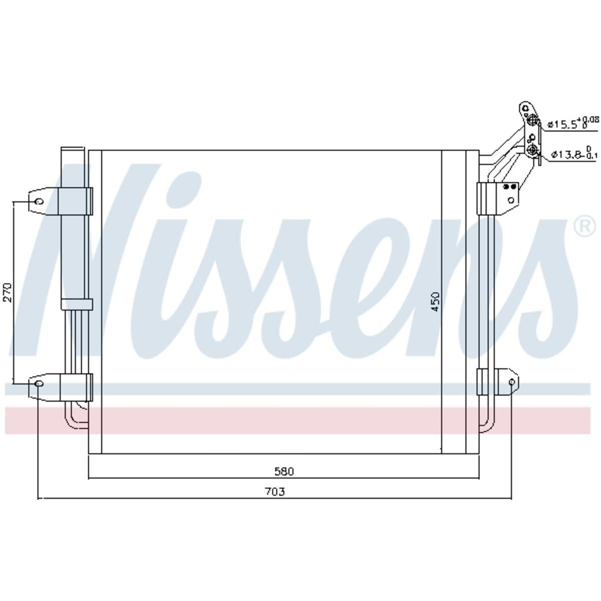 Nissens North America 940138 A/C Condenser and Receiver Drier Assembly