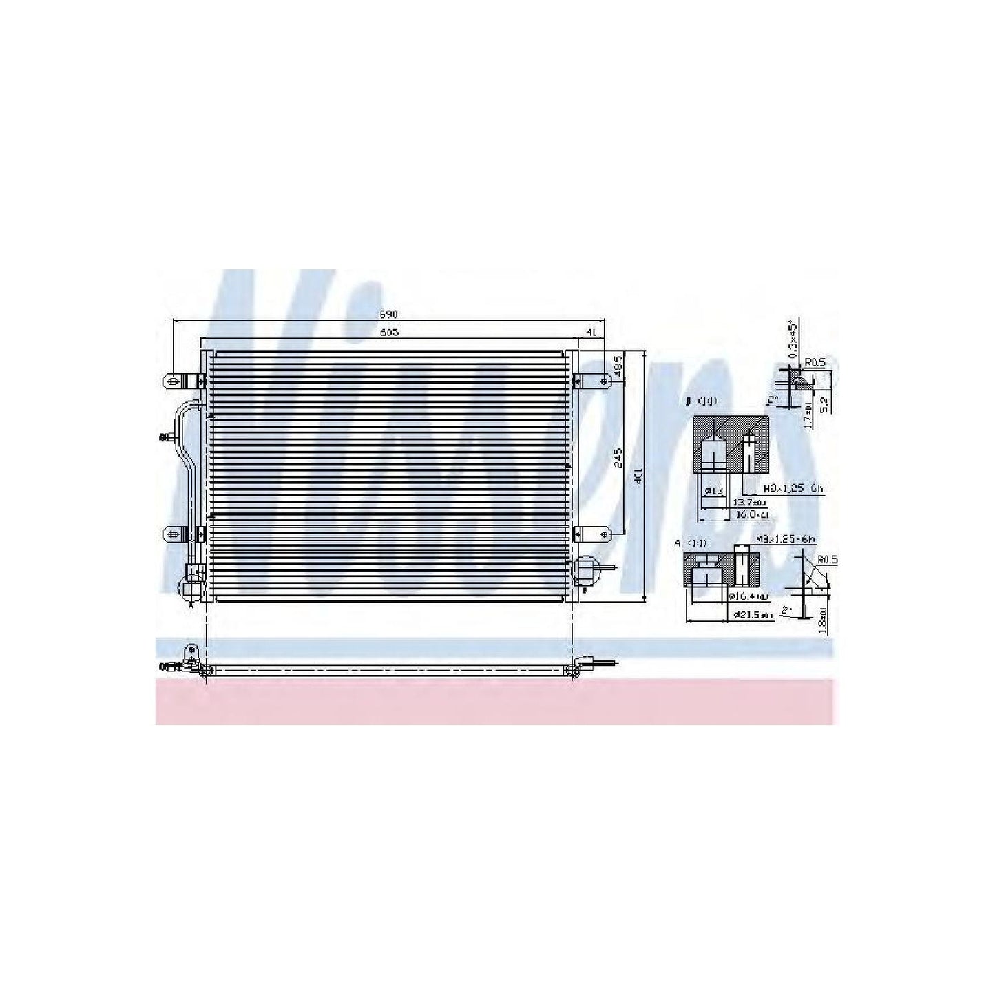 Nissens North America 94583 A/C Condenser