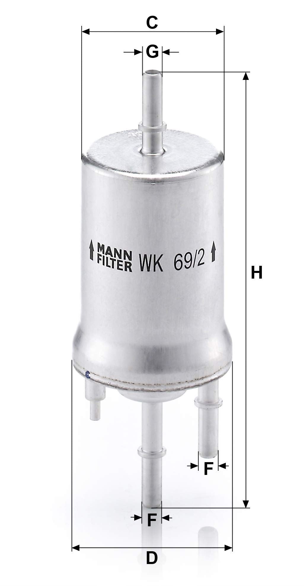 MANN-FILTER WK 69/2 Filtro de combustible