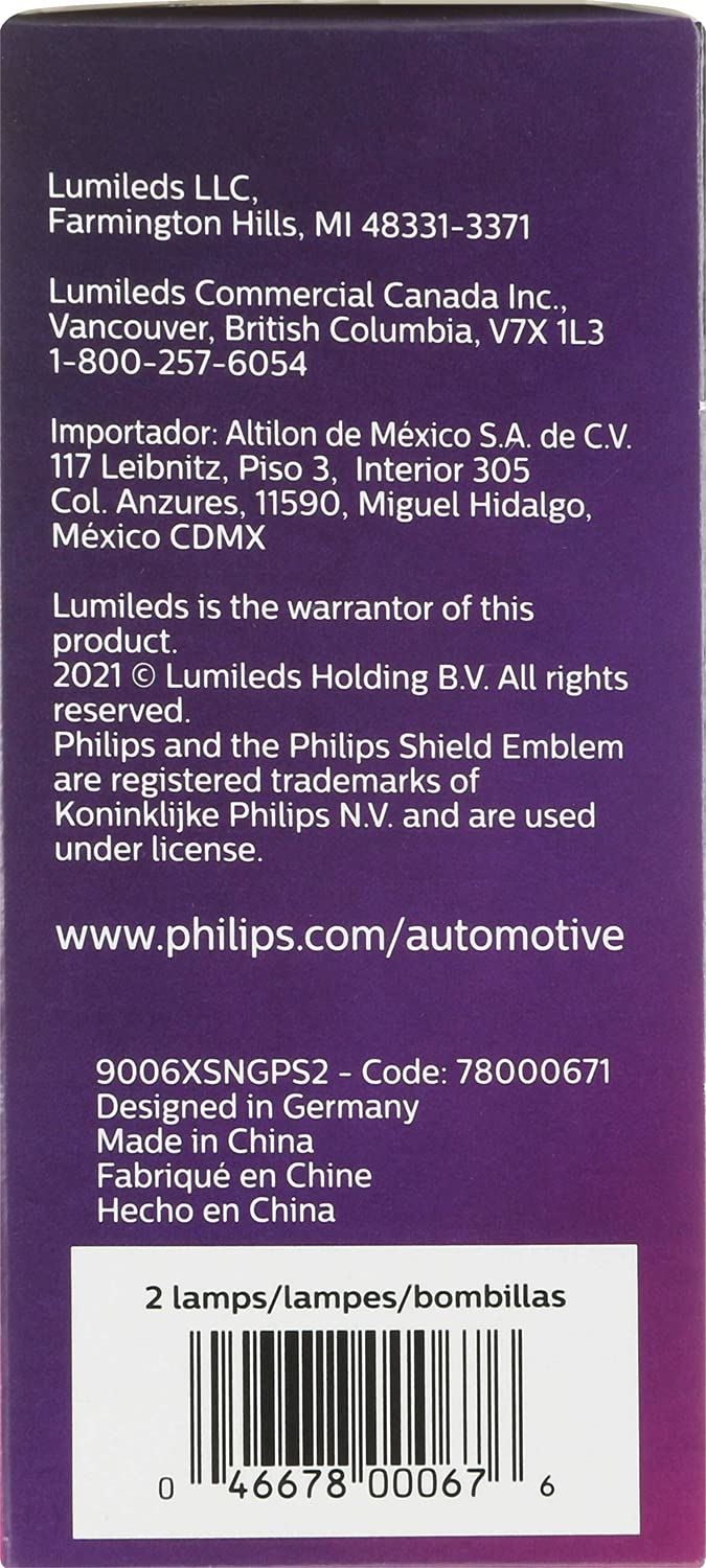 Philips 9006XSNGPS2 Bombilla para faros delanteros