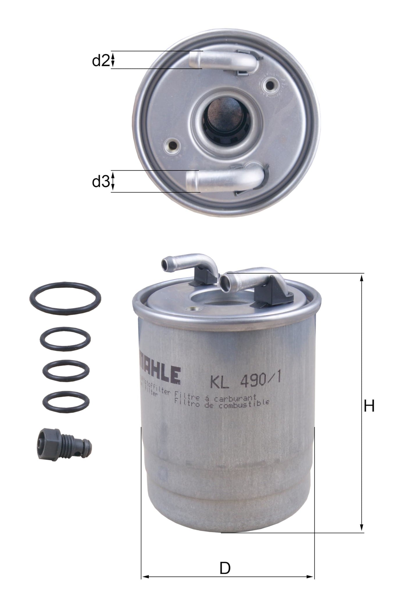 Mahle KL 490/1D Filtro de combustible