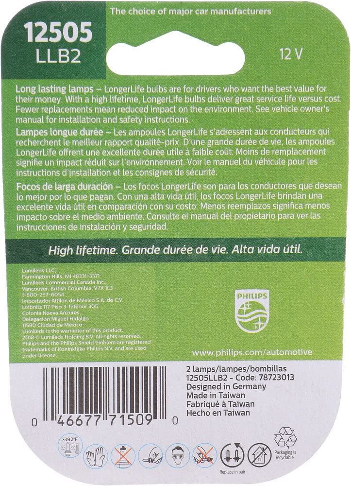 Philips 12505LLB2 Sun Visor Light Bulb