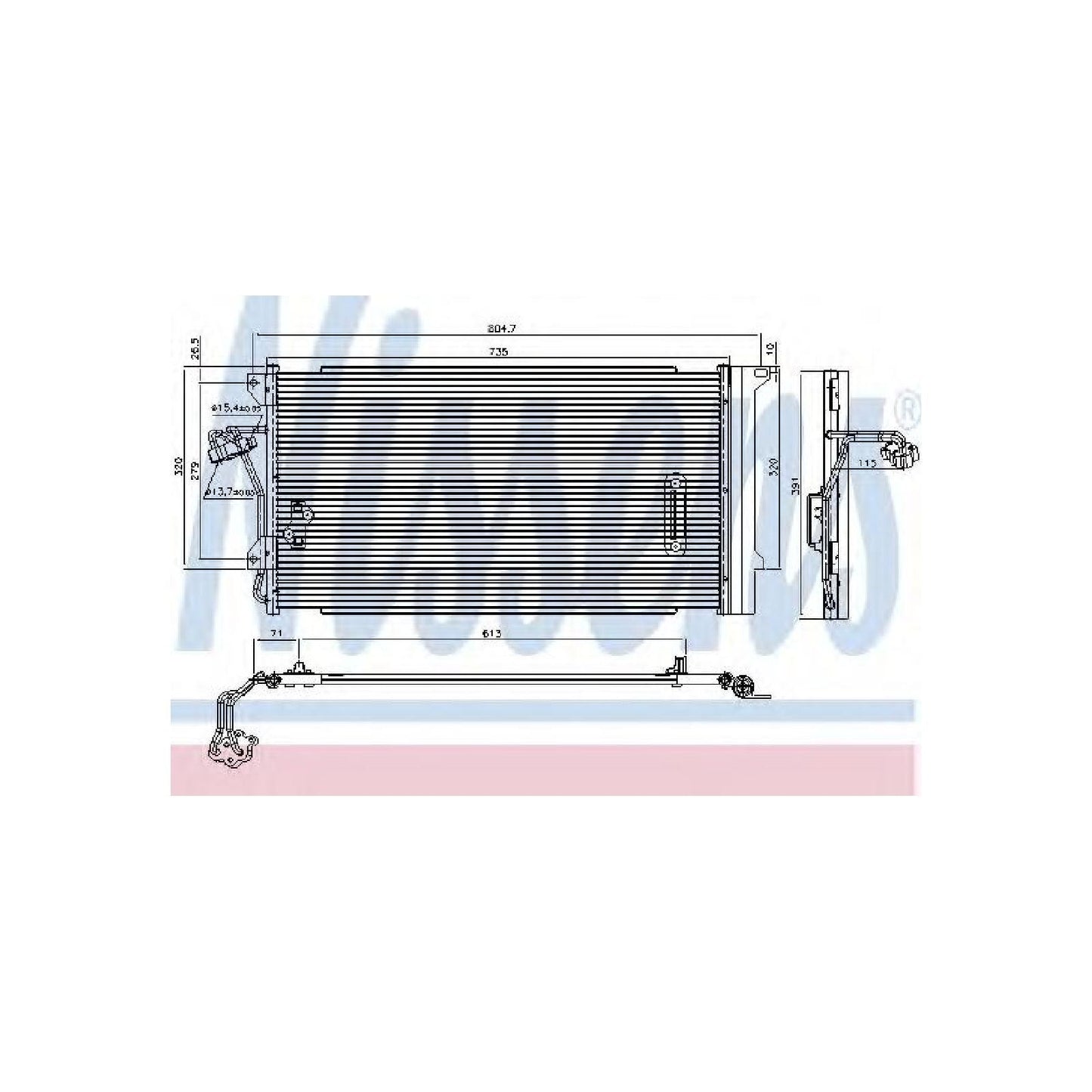 Nissens North America 94667 Ensemble condenseur et récepteur de climatisation A/C
